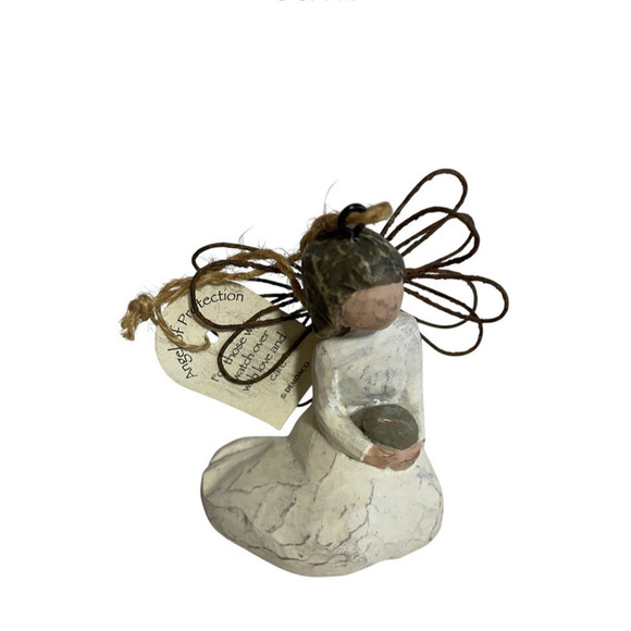 Willow Tree "ANGEL OF PROTECTION" Figurine w Bunny Susan Lordi 2000 DEMDACO 3.5” - Picture 6 of 7